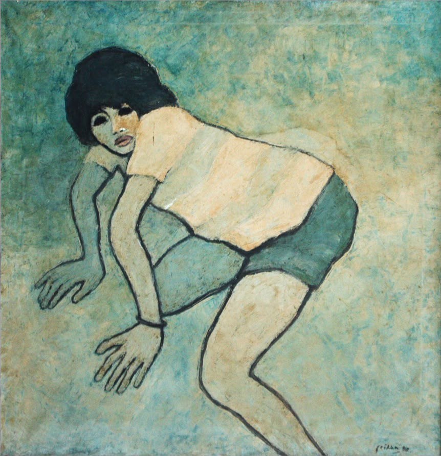 Schilderij van Jeihan, Aga, 1983
