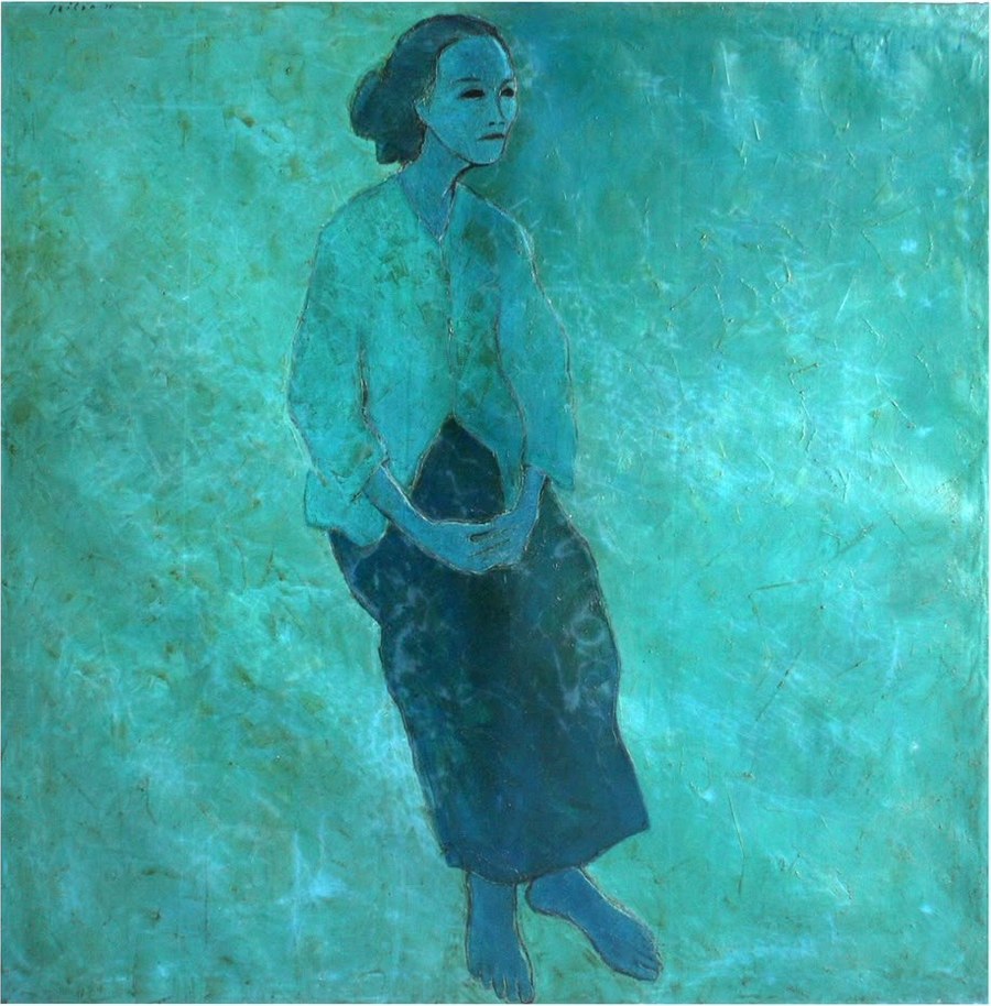 Schilderij van Jeihan, Ibu, 1975