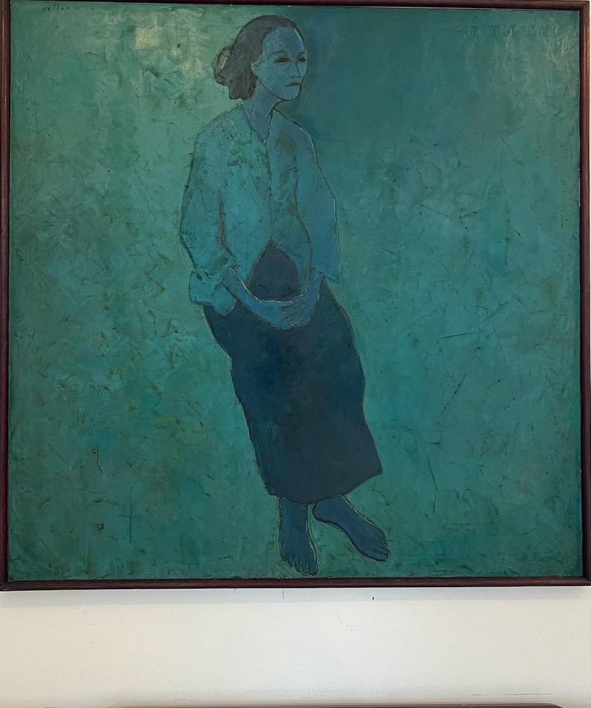Schilderij van Jeihan, staande figuur